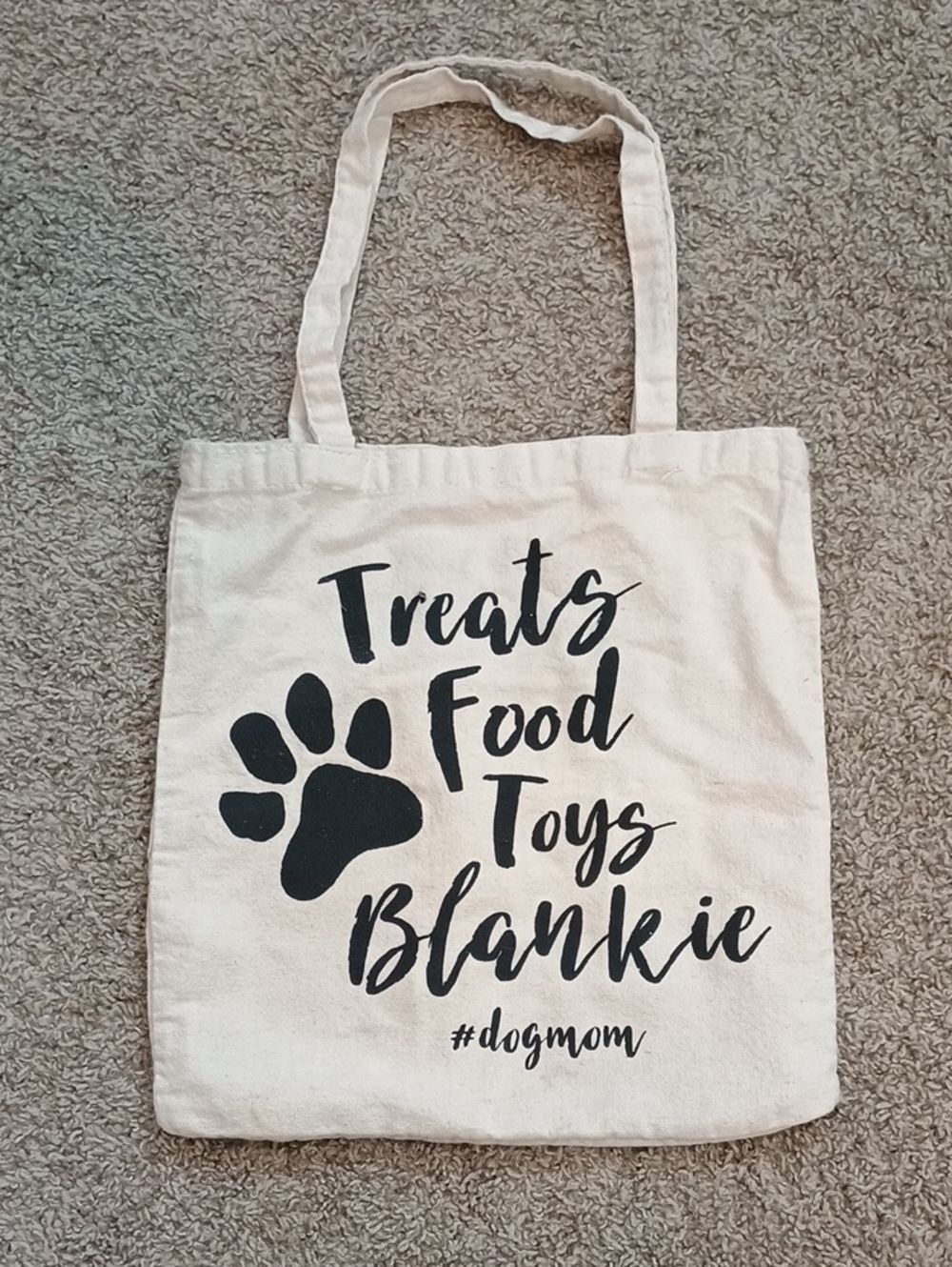 Dog Mom Canvas Tote Bag